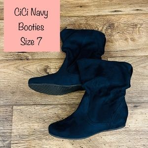 CiCi Navy Ankle Boots